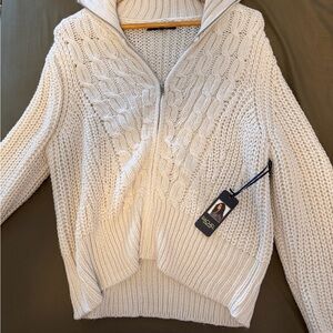 RACHEL Rachel Roy Cream Cable Knit Cardigan